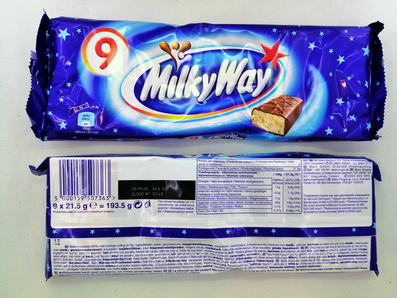 Фото шоколадки milky way