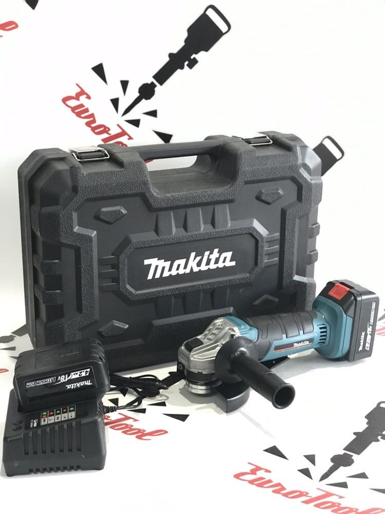 

Аккумуляторная болгарка Makita DGA 504 125мм 18в 4,2Ah В кейсе