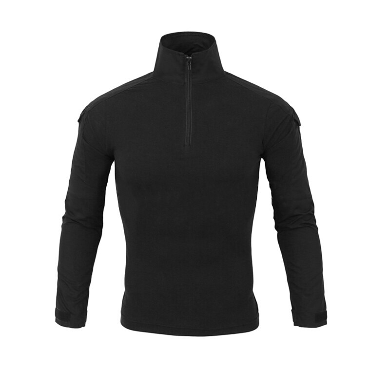 

Тактическая рубашка Lesko A655 Black 2XL (38 р.) кофта с длинным рукавом камуфляжная армейская для военных, Черный