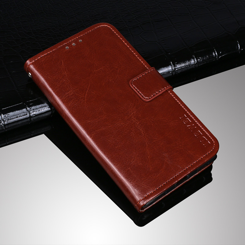 Чехол Idewei для LG G8 ThinQ (LM-G820) книжка с визитницей темно-коричНет в наличии