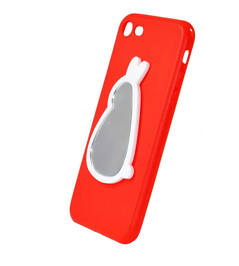 

Чехол для телефона Samsung J3/J330 (2017) Silicone Mirror Rabbit red