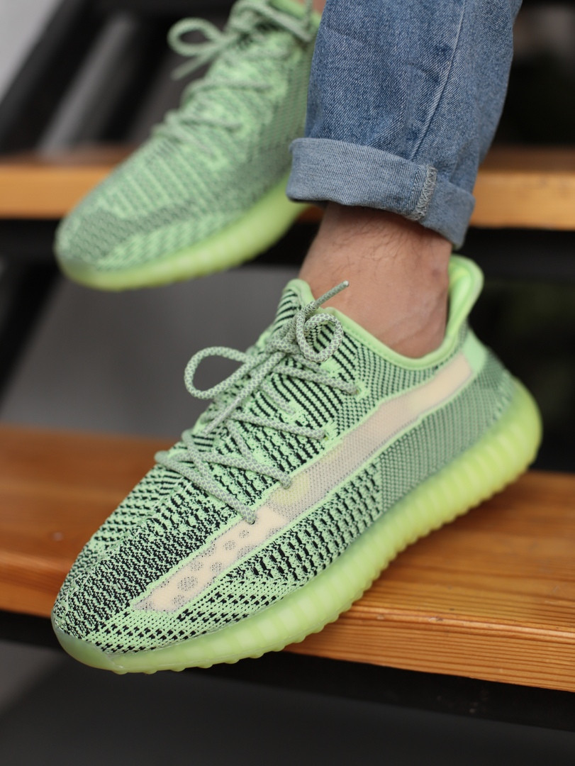 

Кроссовки женские Adidas Yeezy Boost 350 V2 (АдиДас Изи Буст 350), салатовые, код FL-2088 41