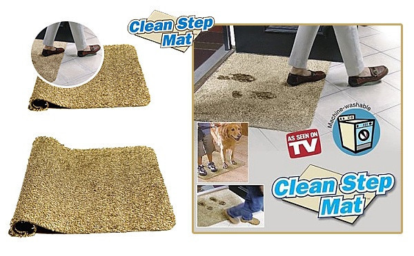 

Придверный впитывающий коврик для ног с абсорбирующими волокнами Clean Step Mat , 70 х 45 см