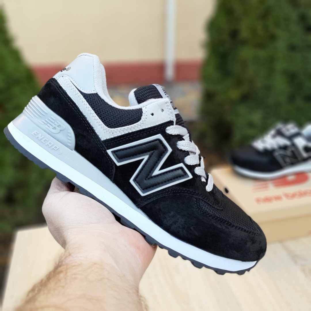 

Кроссовки женские New Balance 574 черные, Нью Баланс, натуральная замша, прошиты. Код: OD-20047 39