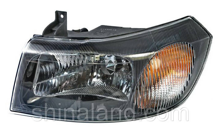 

Фара Ford Transit VI 2000 - 2006, левая, электр., черный отражатель, (Depo)