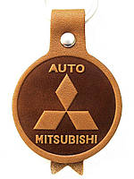 Брелок из кожи Mitsubishi Мицубиси автобрелок, фото 1