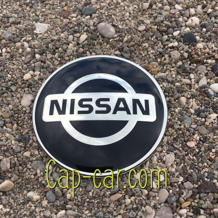 3D наклейки для дисков с эмблемой Nissan (Ниссан) 65мм. Цена указана за комплект наклеек из 4-х штук.