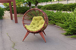 Кресло из искусственного ротанга Манго коньяк