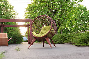 Кресло из искусственного ротанга Манго коньяк, фото 2