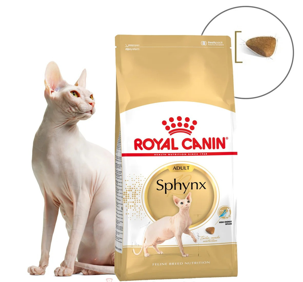 

Сухой корм Royal Canin для котов породы Сфинкс Breed Sphynx adult 2кг