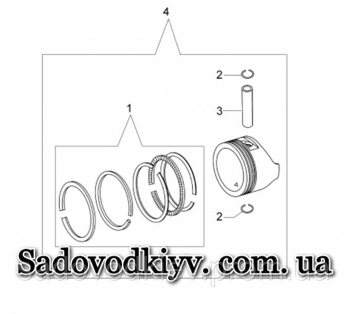 

Поршень для газонокосилки Oleo-Mac G 44, G 48 TK/PK/PB/TBX