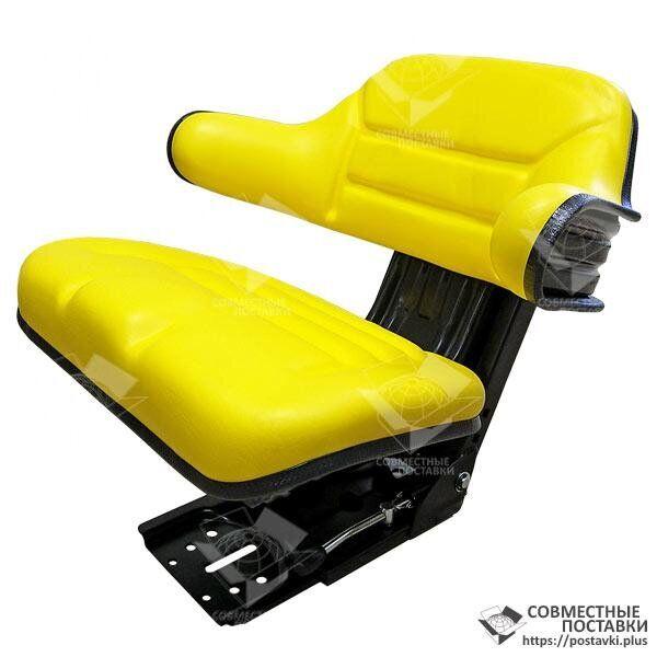 Сиденье с подлокотниками желтое John Deere с регулировкой веса водител