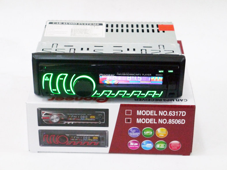 

Автомагнитола 1DIN MP3-8506D RGB/Съемная / Автомобильная магнитола / RGB панель + пульт управления