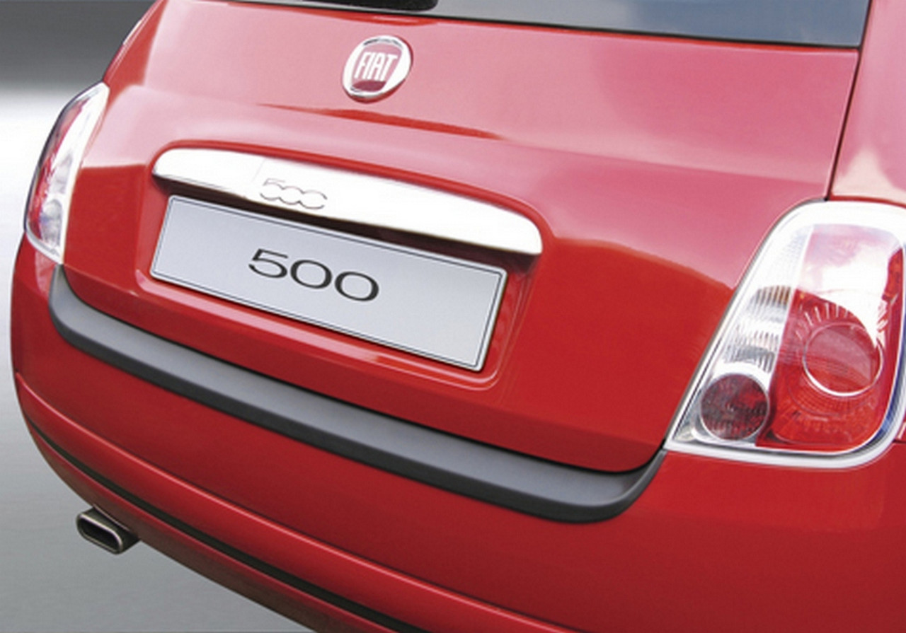 Пластикова захисна накладка на задній бампер для Fiat 500 2007-2014, фото 2
