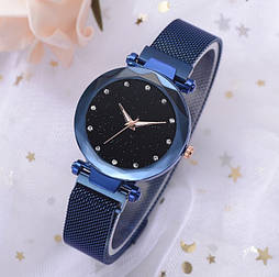 Женские часы Starry Sky с сетчатым браслетом и магнитной застежкой