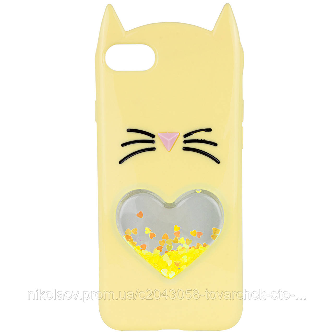 

Силиконовый чехол Love Cat 3D для Apple iPhone 7 / 8 (4.7"), Желтый