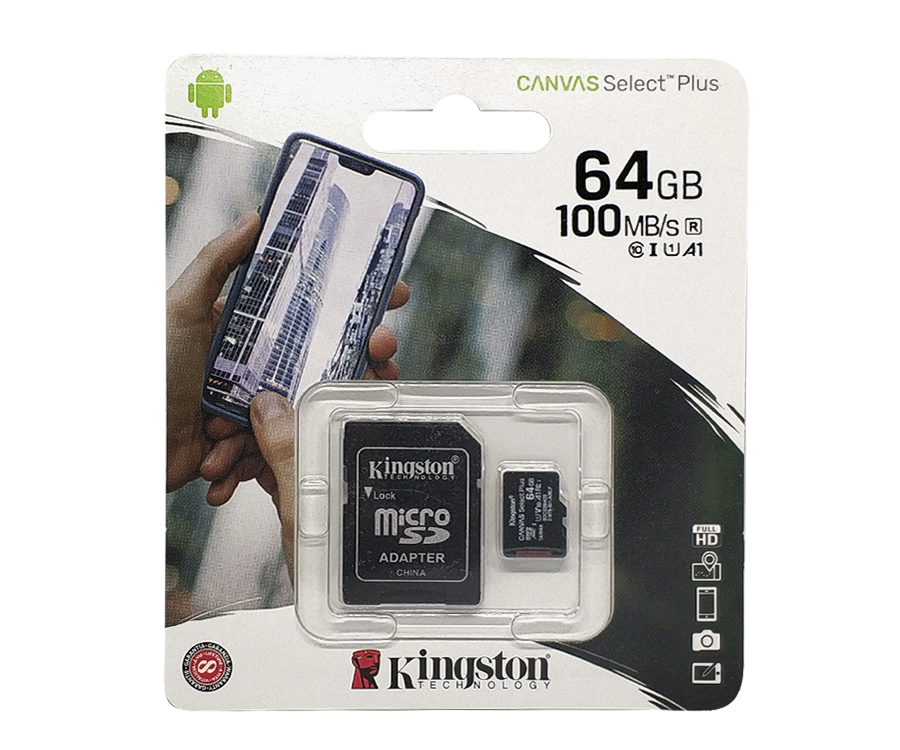 Карта памяти microSD 64Gb Kingston 100Mb/s с адаптером, цена 249 грн -  Prom.ua (ID#1156301884)