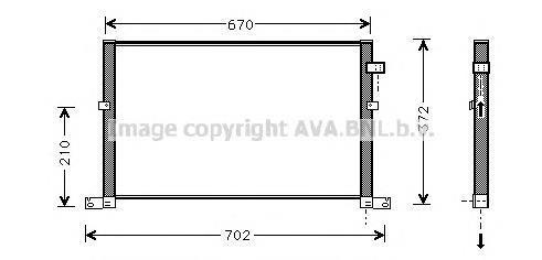 

Радиатор кондиционера Ford Mondeo 2000-2007 AVA FD5334