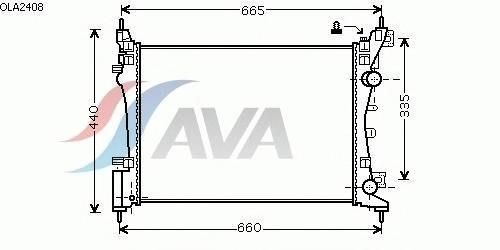 

Радиатор охлаждения FIAT PUNTO 2006- 1.3 D Multijet AVA