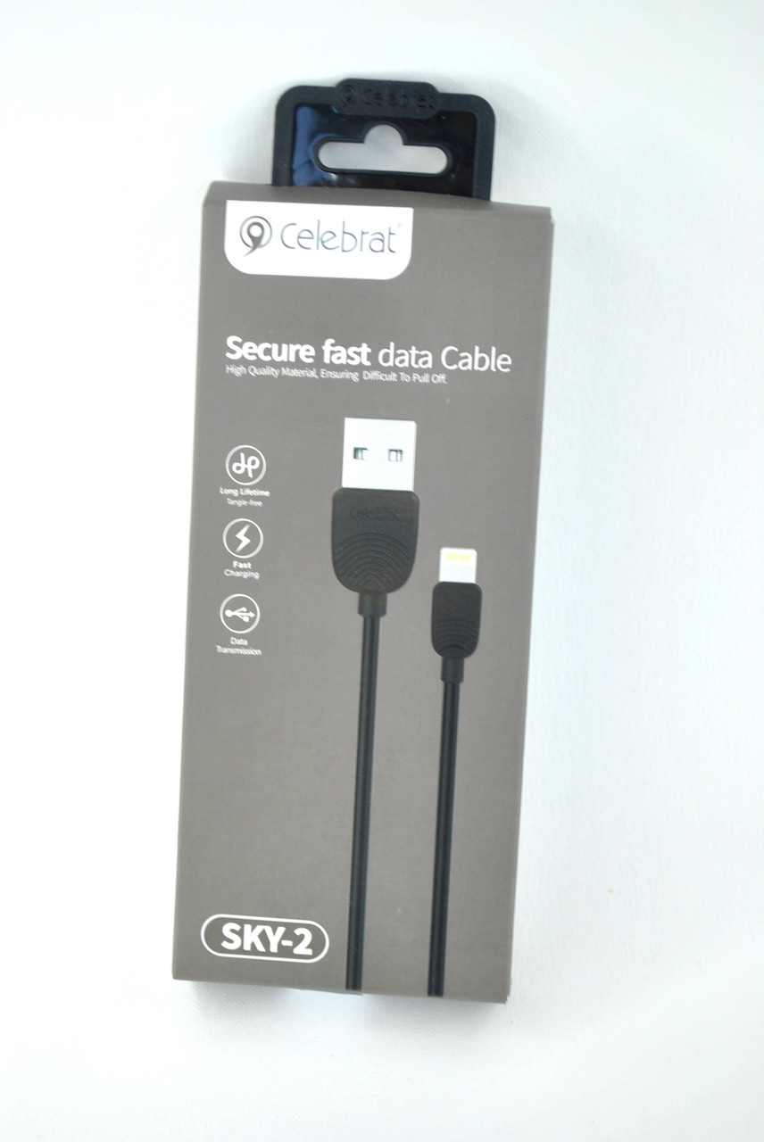 

Кабель Usb-cable iPhone Celebrat SKY-2 1m Black