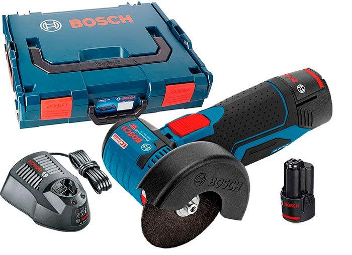 

Аккумуляторная болгарка Bosch GWS 12-76 V-EC Professional з/у AL 1130 CV 2 акб GBA 12V 2 Ah (06019F2002)