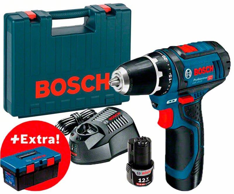 

Аккумуляторная дрель-шуруповерт Bosch GSR 12V-15 + з/у GAL 1230 CV + 2 акб GBA 12V 2Ah (0615990L28)