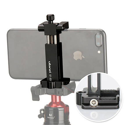 Тримач для смартфона на штатив Ulanzi ST-03 Black металевий для фото і видеосъески з різьбленням ¼ дюйма, фото 2
