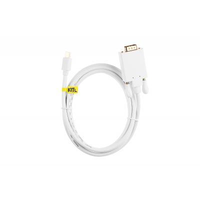 

Кабель мультимедийный MiniDisplayPort to VGA 2.0m white Kit (KITS-FL-003)