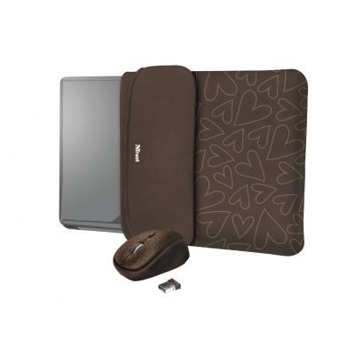 

Чехол для ноутбука Trust 15.6" Yvo Mouse & Sleeve Brown-hearts + mouse (23446)