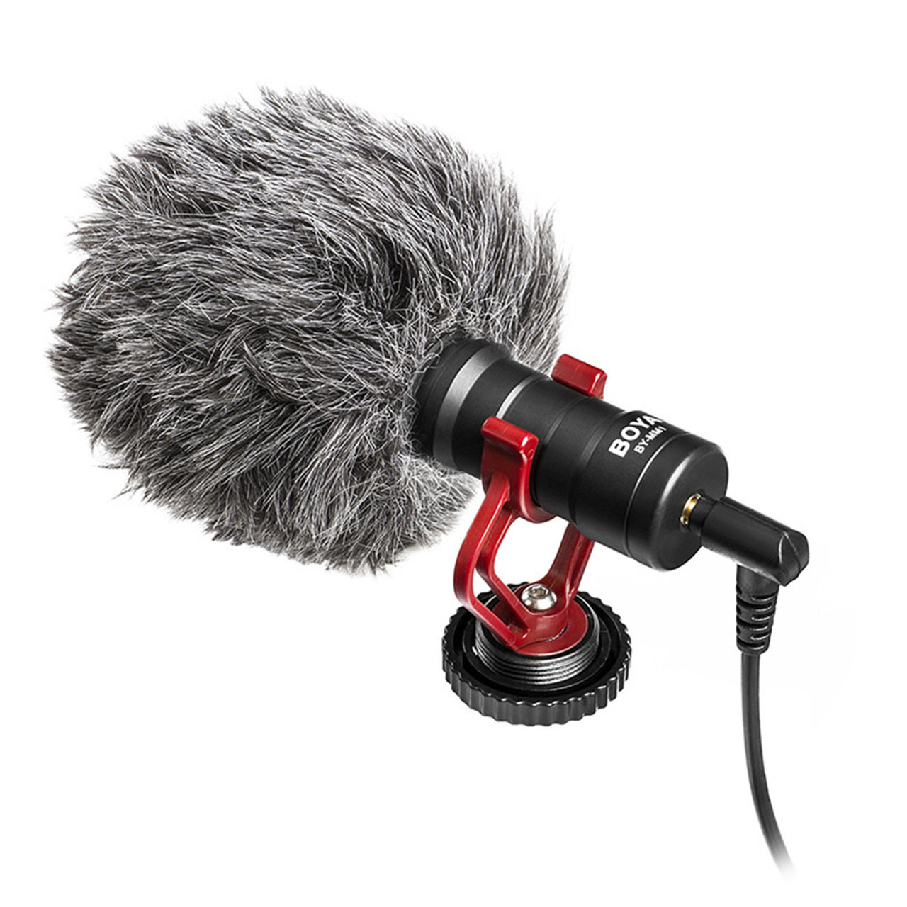 Кардиодный направленный микрофон с держателем BOYA BY-MM1 Черный (4059Нет в наличии