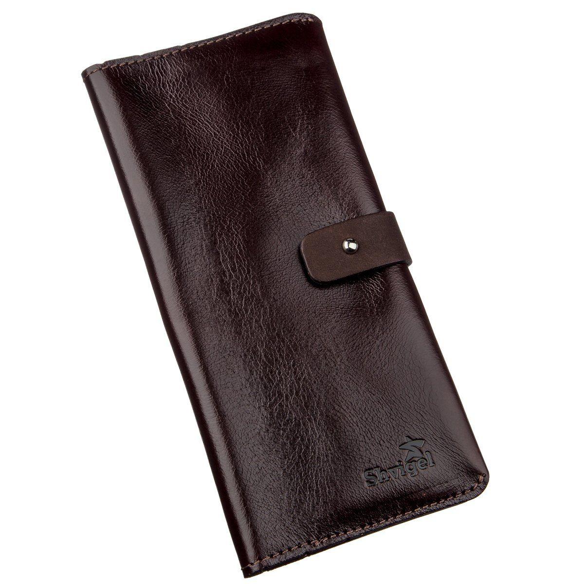 

Бумажник вертикальный из кожи алькор SHVIGEL 16202 Коричневый, Коричневый