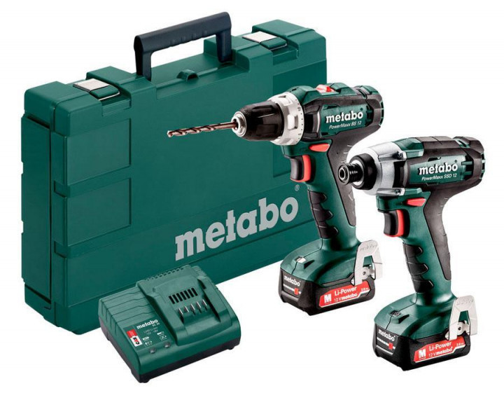 

Набор инструментов Metabo Combo Set 2.7.1 12 V * BS+SSD, 2x2.0Ah ( шуруповерт BS + гайковерт SSD)