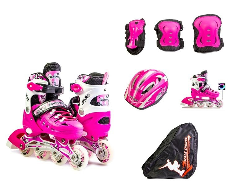 

Набор роликовые коньки Scale Sport 29-33 Pink, Розовый