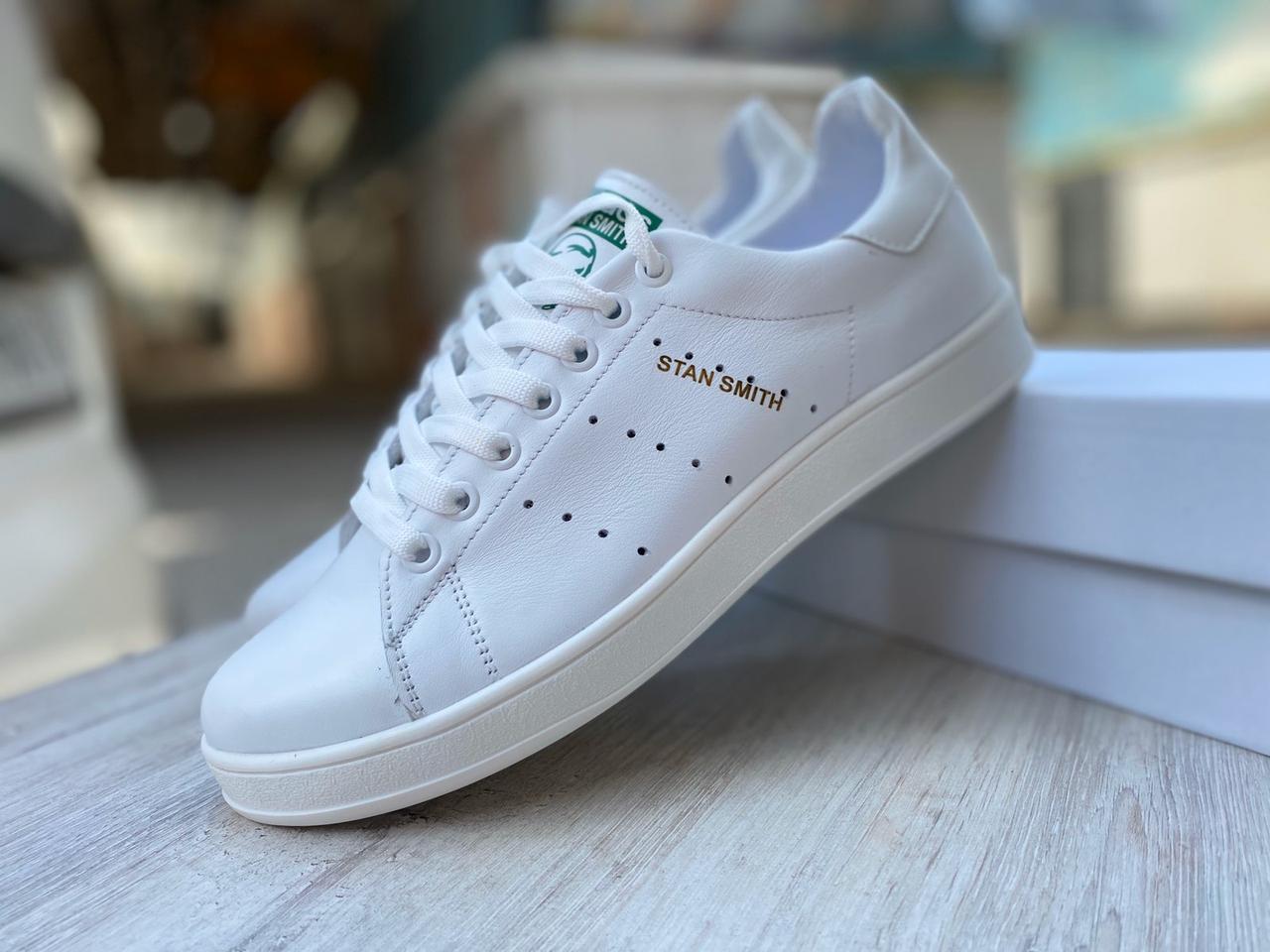 

Чоловічі шкіряні кеди Adidas Stan Smith, білі, Белый