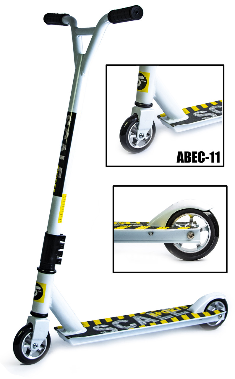 

Трюковый самокат Scale Sports Extrem Abec-11 белый