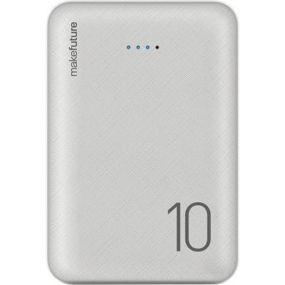 Батарея универсальная MakeFuture 10000 mAh Li-Pol 2*USB White (MPB-101