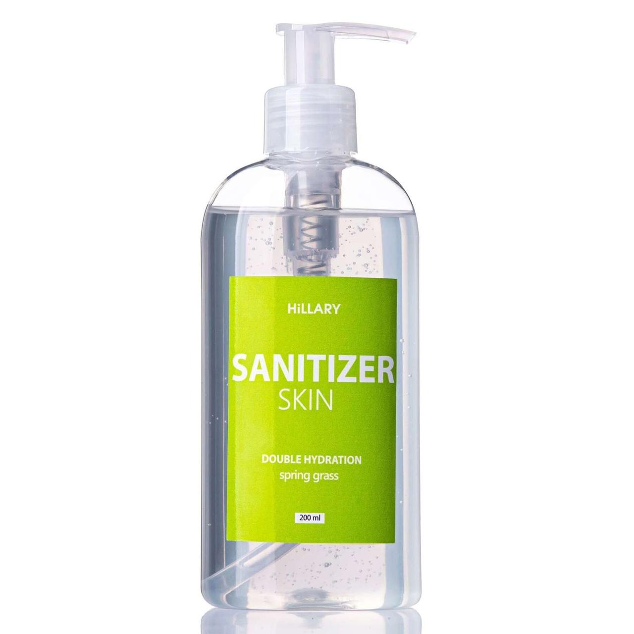 

Антисептик Санитайзер HiLLARY Skin Sanitizer Double Hydration springgrass сертифицированный 200ml SKL13-239140