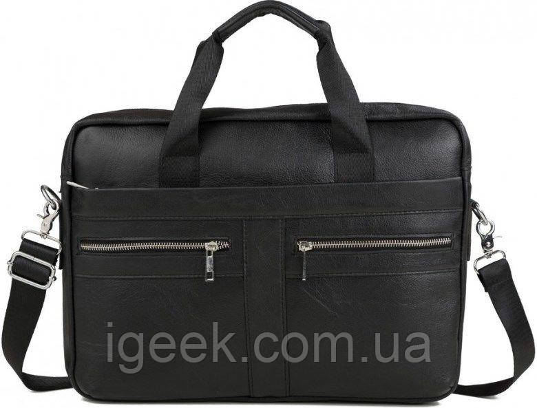 

Сумка мужская Vintage 14625 кожаная Черная, Черный