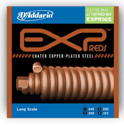 

Струны для бас-гитары D`ADDARIO EXPR165 EXP COATED REDS Reg. Light Top/Medium Bottom 45-105