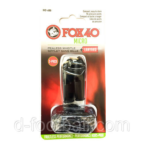 

Cвисток FOX 40 Whistle Micro Safety 2 Pack 9512-0008