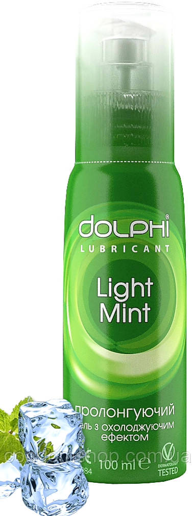 

Гель-смазка Dolphi LONG LOVE Light Mint для продления удовольствия. 100 мл