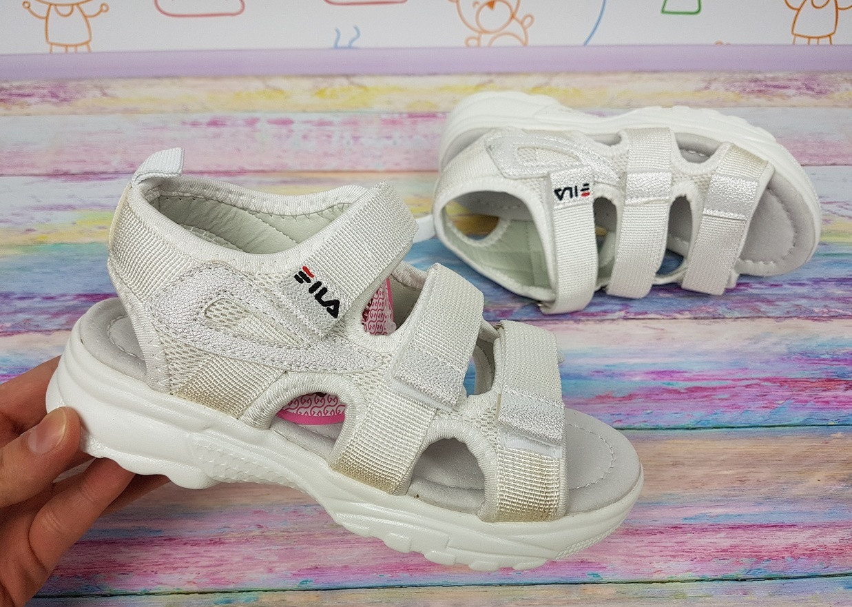 

Босоножки детские для девочки Fila (Фила), белые, код SL-80d 33