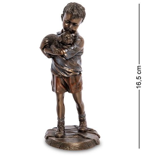 

Статуэтка Veronese Мальчик с собакой 16,5 см 1906314, Коричневый