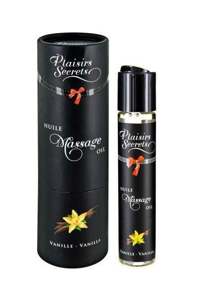 

Массажное масло Plaisirs Secrets Vanilla (59 мл) с афродизиаками, съедобное, подарочная упаковка