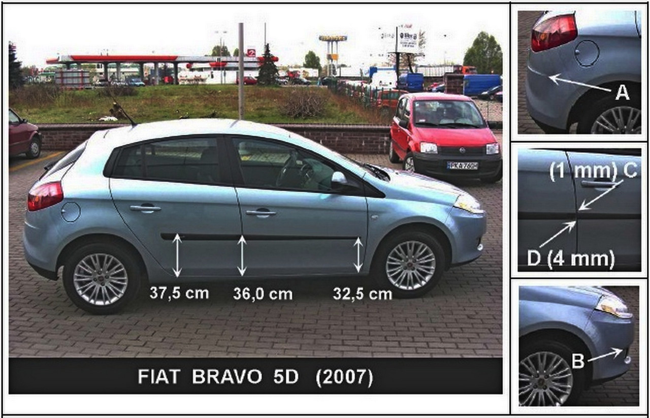 Молдинги на двері для Fiat Bravo II 2007-2014, фото 2