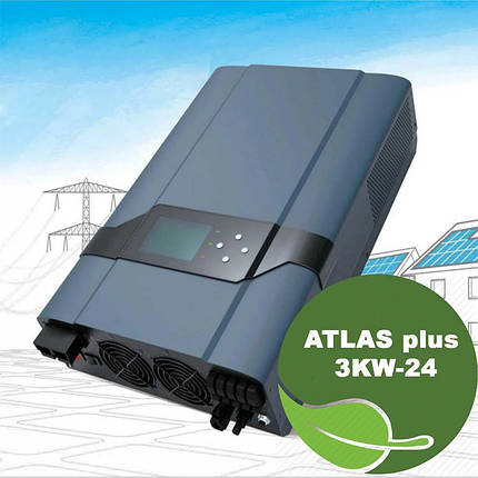 Автономний інвертор Altek ATLAS plus 3KW-24-VM DUO (3 кВт 24В 1 фазний МРРТ), фото 2