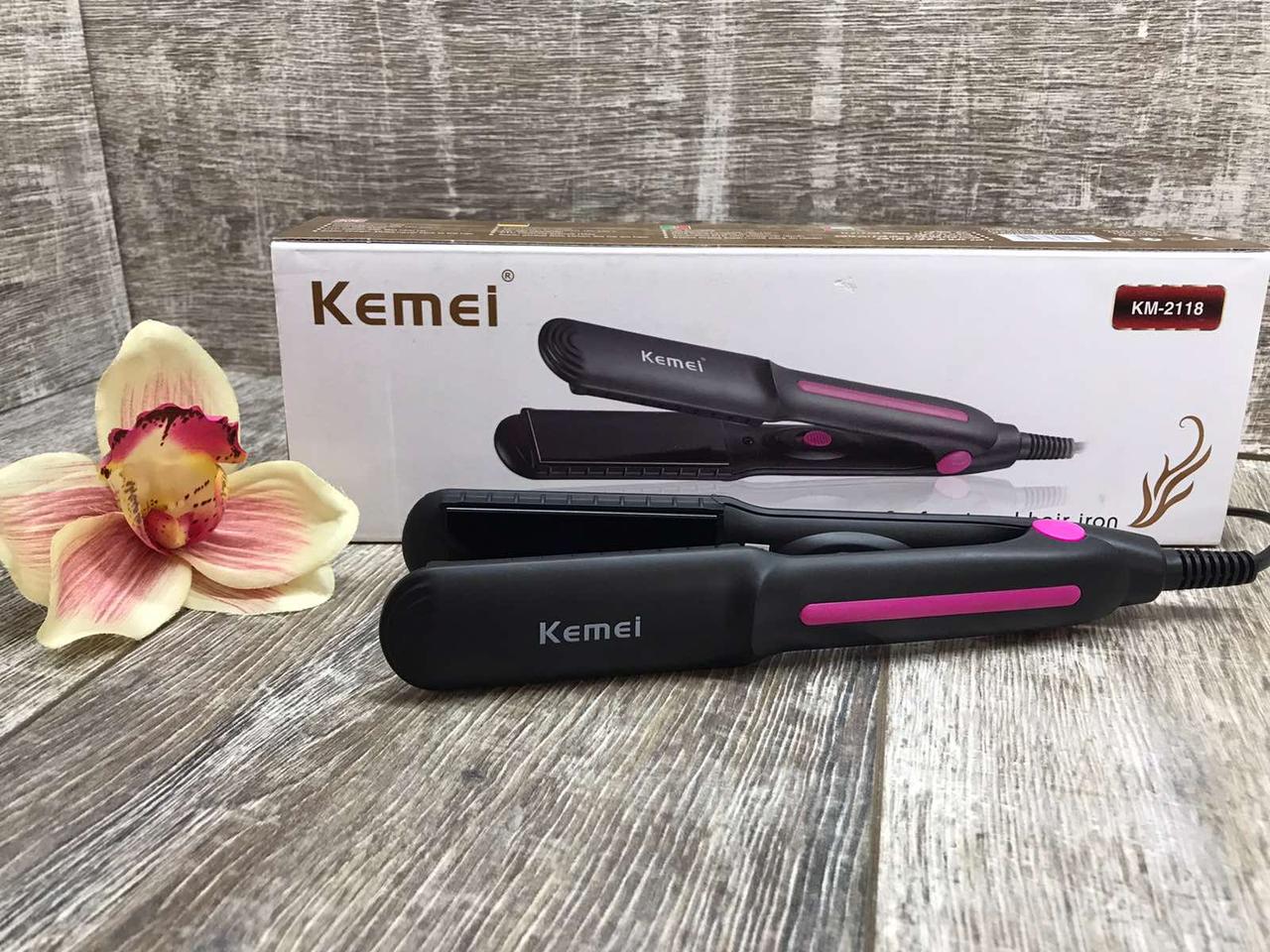 

Утюжок выпрямитель для волос Kemei KM-2118 с контролем температуры