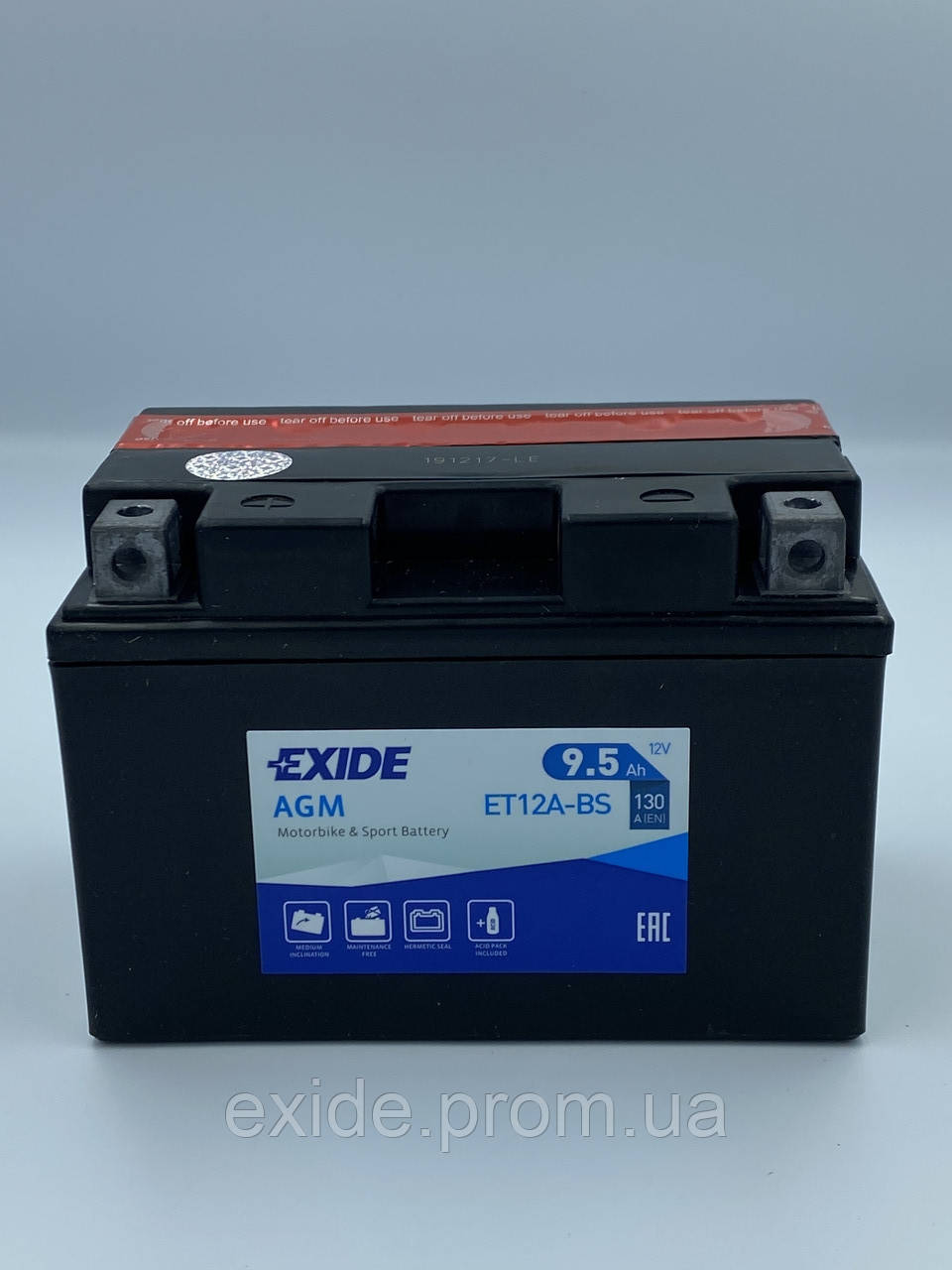 

Мото аккумулятор EXIDE ET12A-BS 9.5Ah