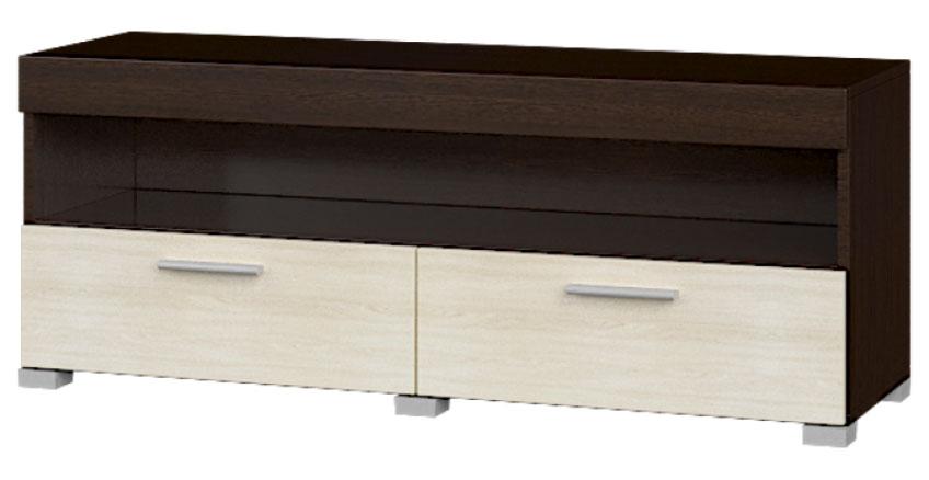 

Тумба 1200 Британия венге темный + дуб молочный Эверест (120х38х46 см)