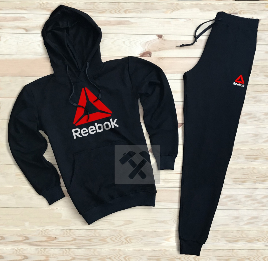 

Спортивный мужской костюм Reebok (Рибок), черный, код OW-2066 l